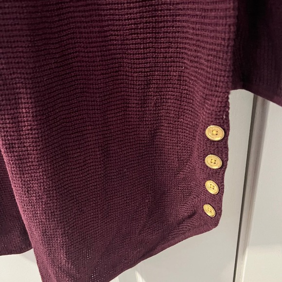 Women's Michael Kors Red/Plum Color Blouse Size L - Picture 4 of 5